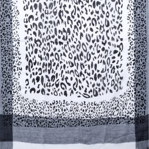 Scarf – Leopard Print Black & White
