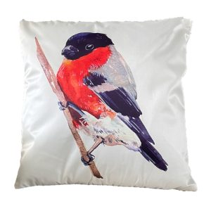 Rose-breasted Grosbeak Silk Cushion
