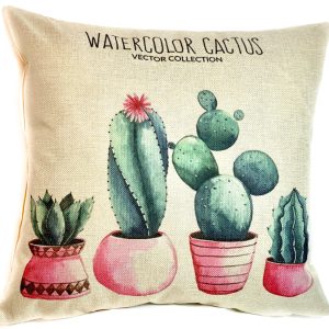 Four Cacti in Pots Cushion
