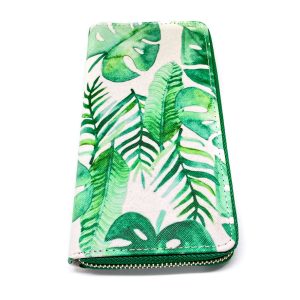 Monstera Zipped Wallet