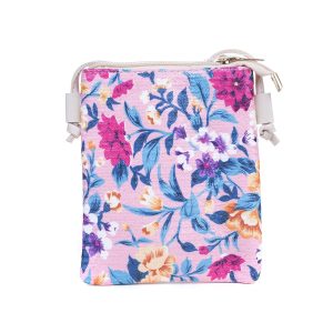 Summer Pink Flower Crossbody Bag