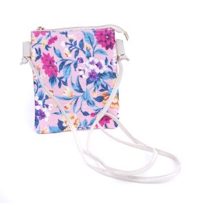 Summer Pink Flower Crossbody Bag