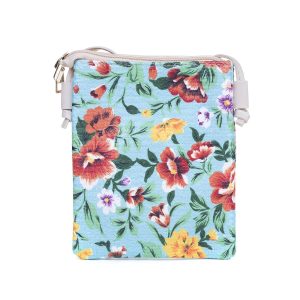 Summer Teal Flower Crossbody Bag