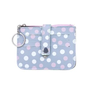Blue Dotted Coin Purse with Cardholder