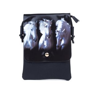 Three White Stallions Shoulder Bag