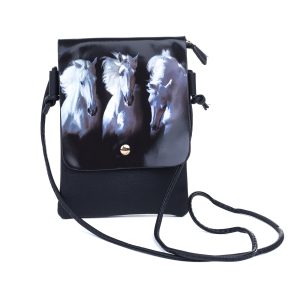 Three White Stallions Shoulder Bag