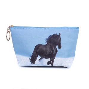 Galloping Black  Stallion Toiletry / Cosmetic Bag