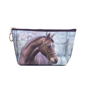 White Diamond Horse Cosmetic Bag