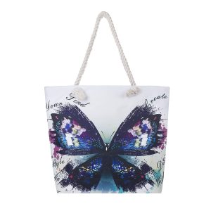 Rainbow Buttlerfly Tote Bag