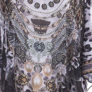 Kaftan Brown & Taupe with Diamantes