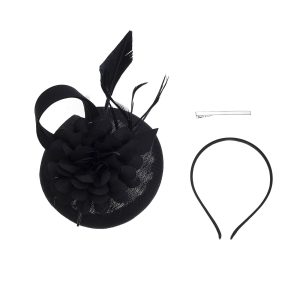 Elegant Black Arrow Feather Fascinator