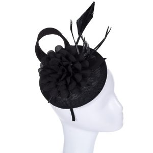 Elegant Black Arrow Feather Fascinator
