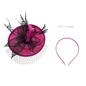 Luxurious Hot Pink Fascinator Headpiece