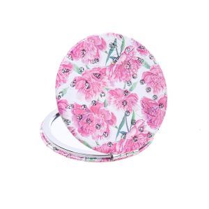 Pink Floral Compact Mirror