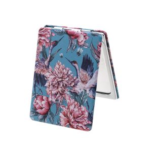 Lyre Bird Pink Floral Compact Mirror