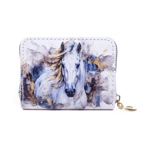 Card Holder – Grey Horse with White Mane