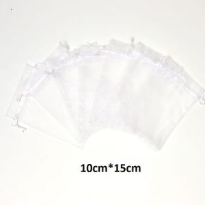 Organza Bags Sheer White 10*15cm (12)