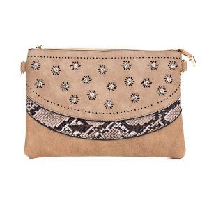 Diamante Studs, Snake Pattern Bag