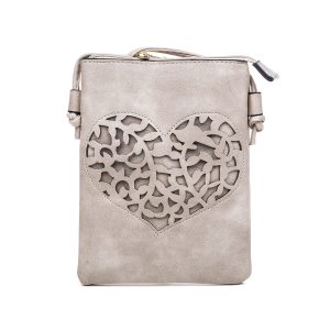 Heart Patterned Crossbody Bag