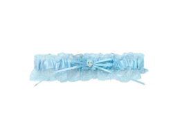 Satin & Lace with Pearl Heart & Diamante Garter - Image 4