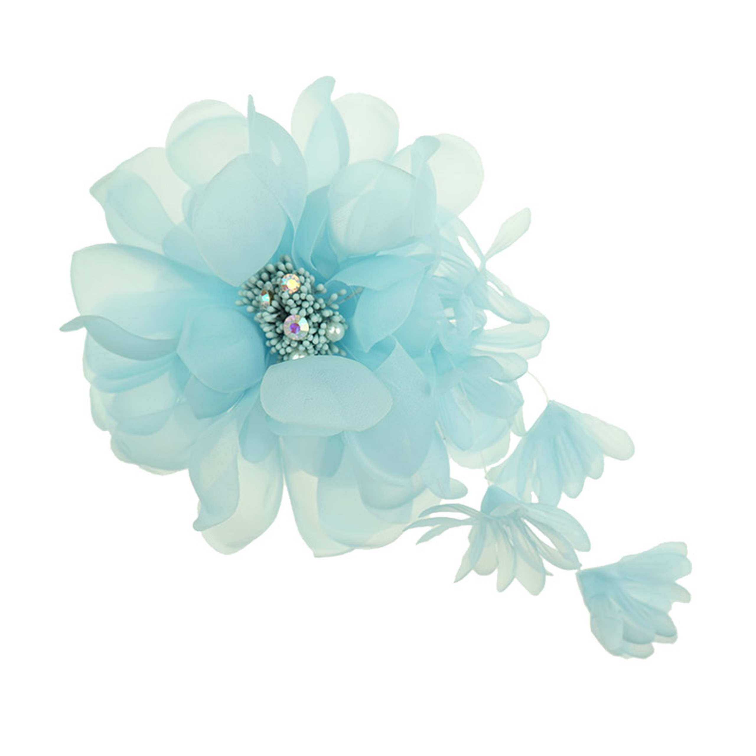 Flower Crystal Clip Fascinator - Image 3