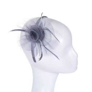 Delicate Rose Petal with Feathers Fascinator