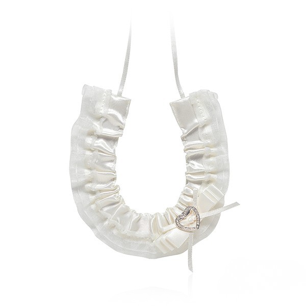 Horseshoe - Satin with Heart Diamante