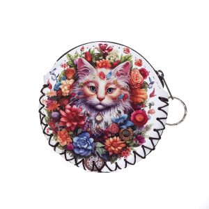 Mini Purse – Cat & Flowers