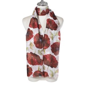 Scarf – Dark Poppies