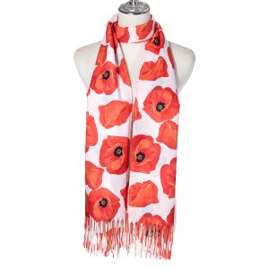 Scarf – Light Poppies