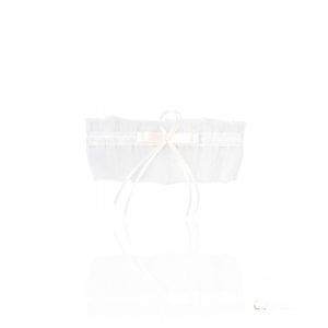 Garter – Soft Tulle with Ivory Bow