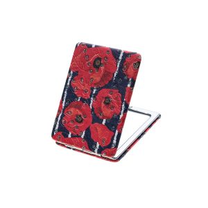 Compact Mirror – Black Poppies