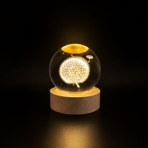 Nightlights – Engraved 3D Crystal Sphere